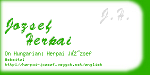 jozsef herpai business card